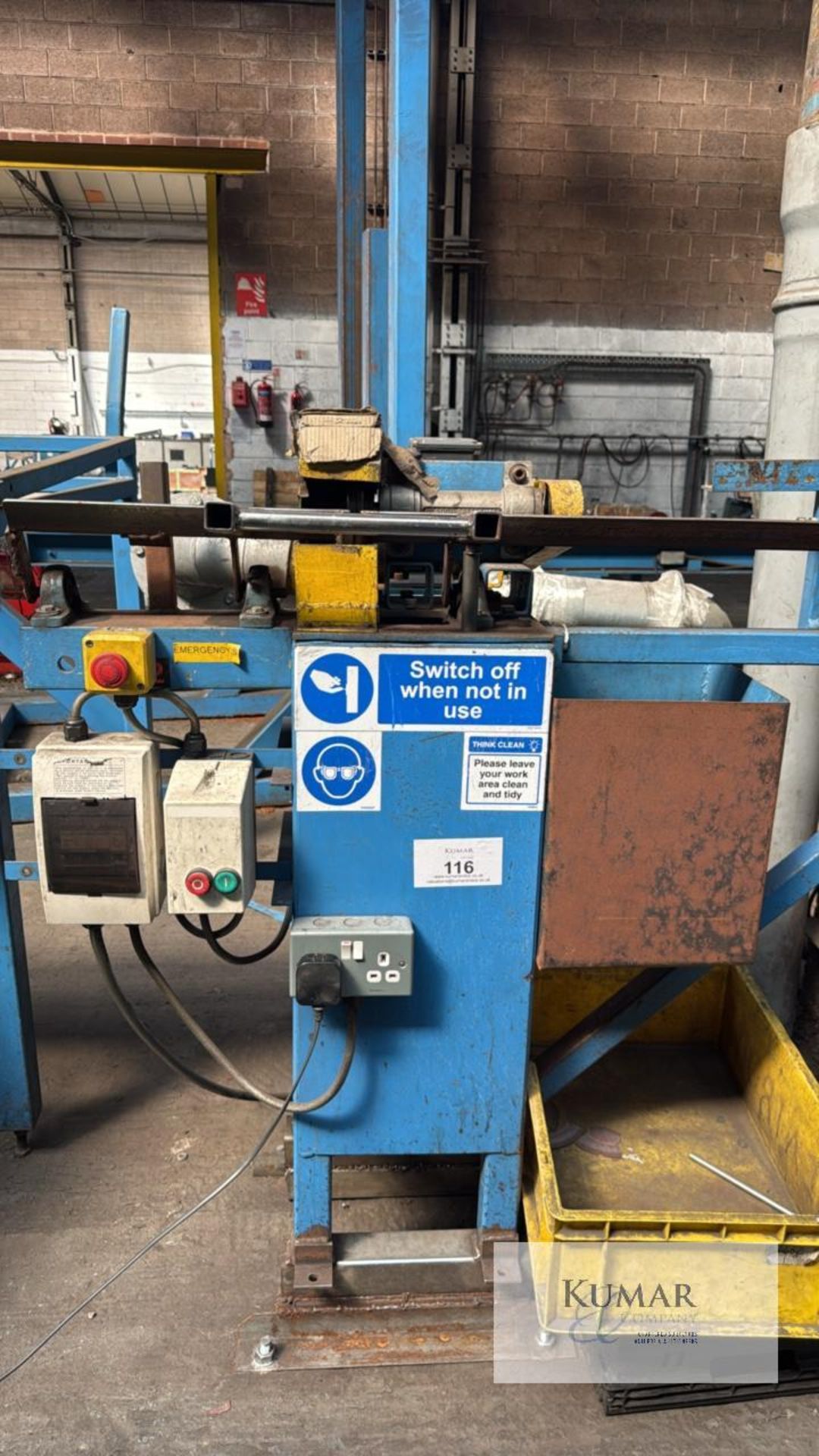Chop off Saw including Dust Extraction Unit with Off Load Table Overall length 5 Metre's - Image 2 of 14
