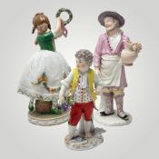 Konvolut von 3 Porzellanfiguren
