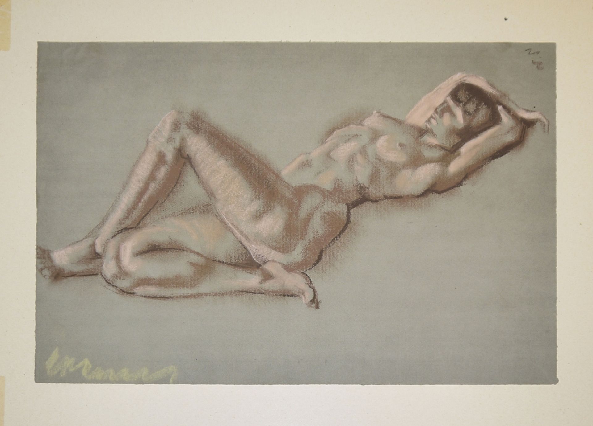 Walter Eugen Niederer und Martin Mayer, Frauenakte, 7 Zeichnungen und eine Lithographie