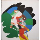 Eckhart Haisch, Ohne Titel, großes Ölgemälde von 1966, gerahmt