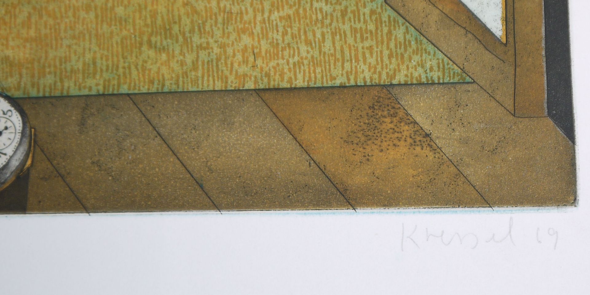 Diether Kressel, 2 große sign. Farbradierungen von 1969/71 - Bild 3 aus 3