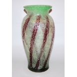 Große Bodenvase aus Ikora-Glas, WMF 1930er Jahre 