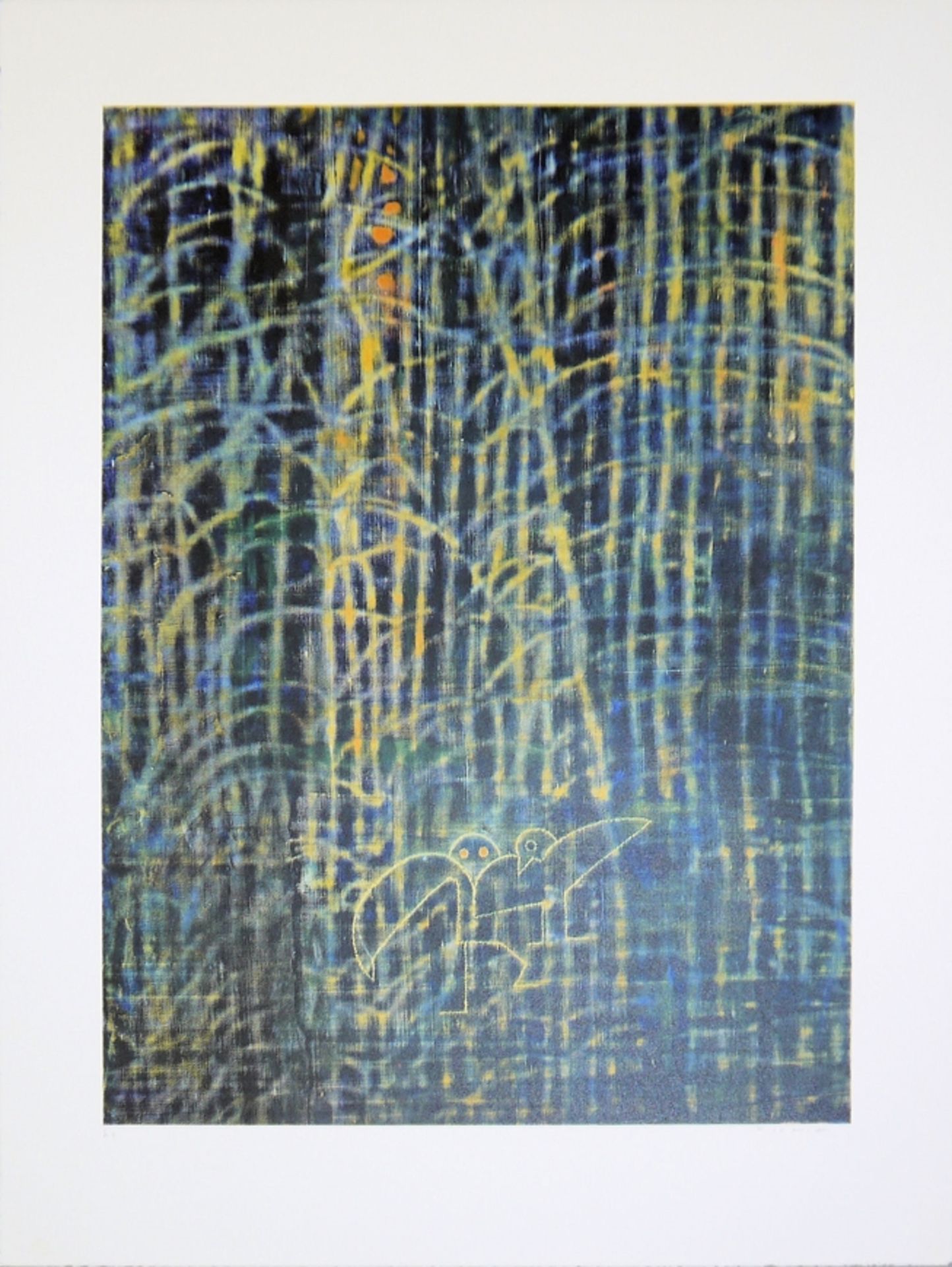 Max Ernst, Geheimnis der Liebe, signierte Farblithographie von 1971