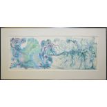 Ursula und Bernard Schultze, "Blaue Begegnung", Buntstiftzeichnung von 1976, von beiden Künstlern s
