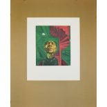 Rudolf Hausner, "Adams Wendeltreppe", signierte Farbradierung von 1974