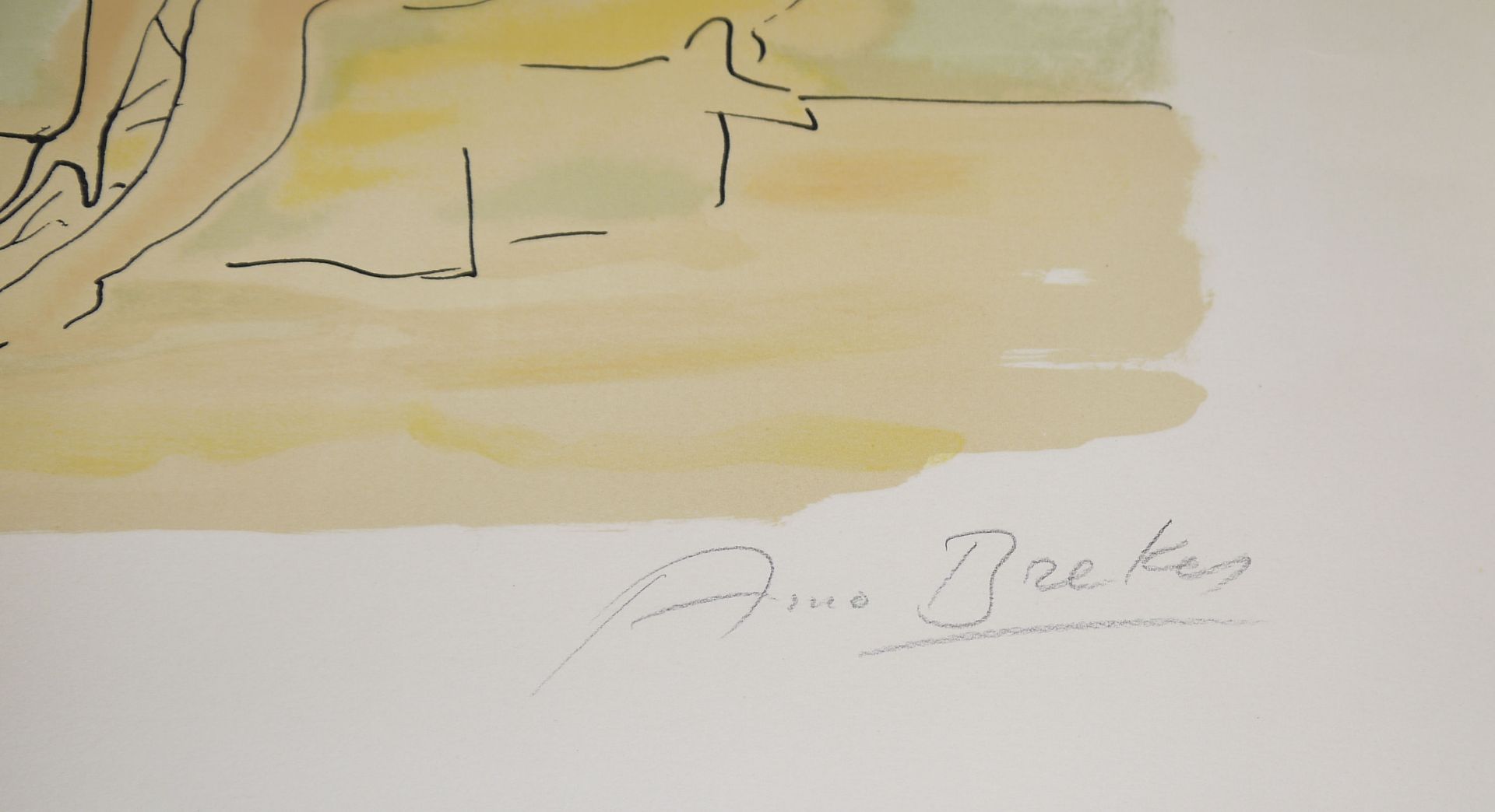 Arno Breker, Weiblicher Akt, signierte Farblithographie - Bild 2 aus 2