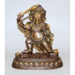 Tibetische Bronze des Acala, 20. Jh.