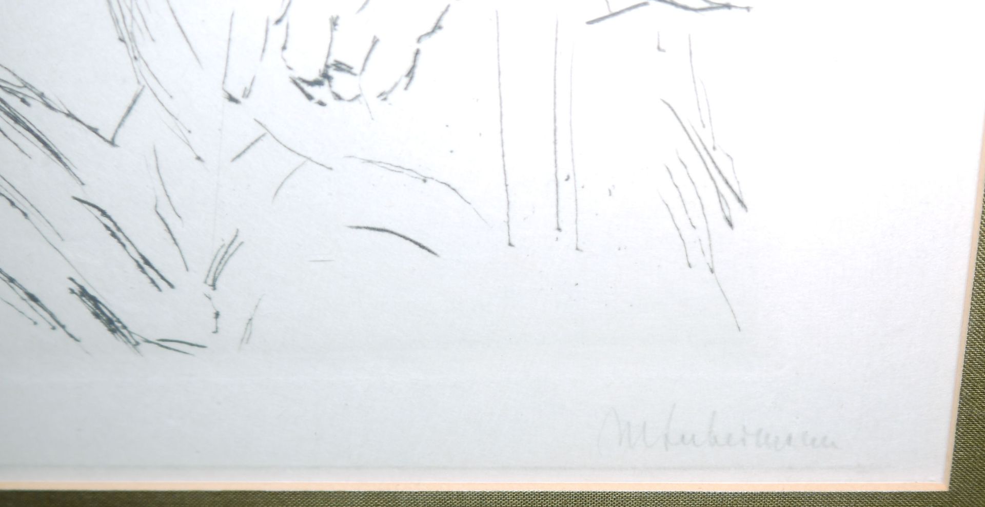 Max Liebermann, Porträt Dr. Wolffson, signierte Kaltnadelradierung von 1915, gerahmt - Bild 2 aus 3