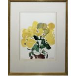 Oskar Koller, "Stiefmütterchen" & Dicke gelbe Blüten, zwei Aquarelle, gerahmt