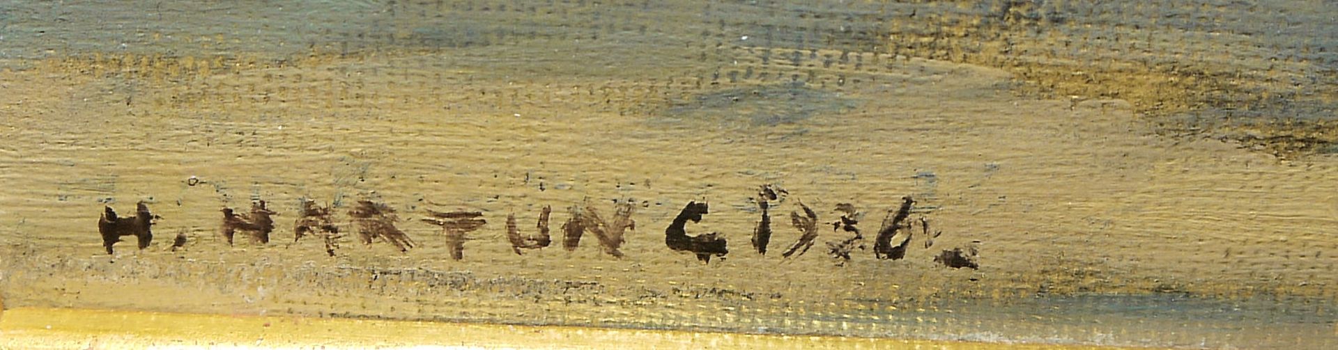 Heinrich Hartung, Reichsburg  Cochem an der Mosel, Ölgemälde von 1936, gerahmt - Bild 2 aus 2