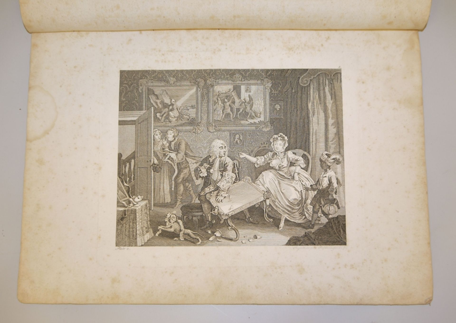 William Hogarth , "A Harlott's Progress" (Der Werdegang einer Hure), 1732, Folge von 6 Kupferstiche - Bild 2 aus 7