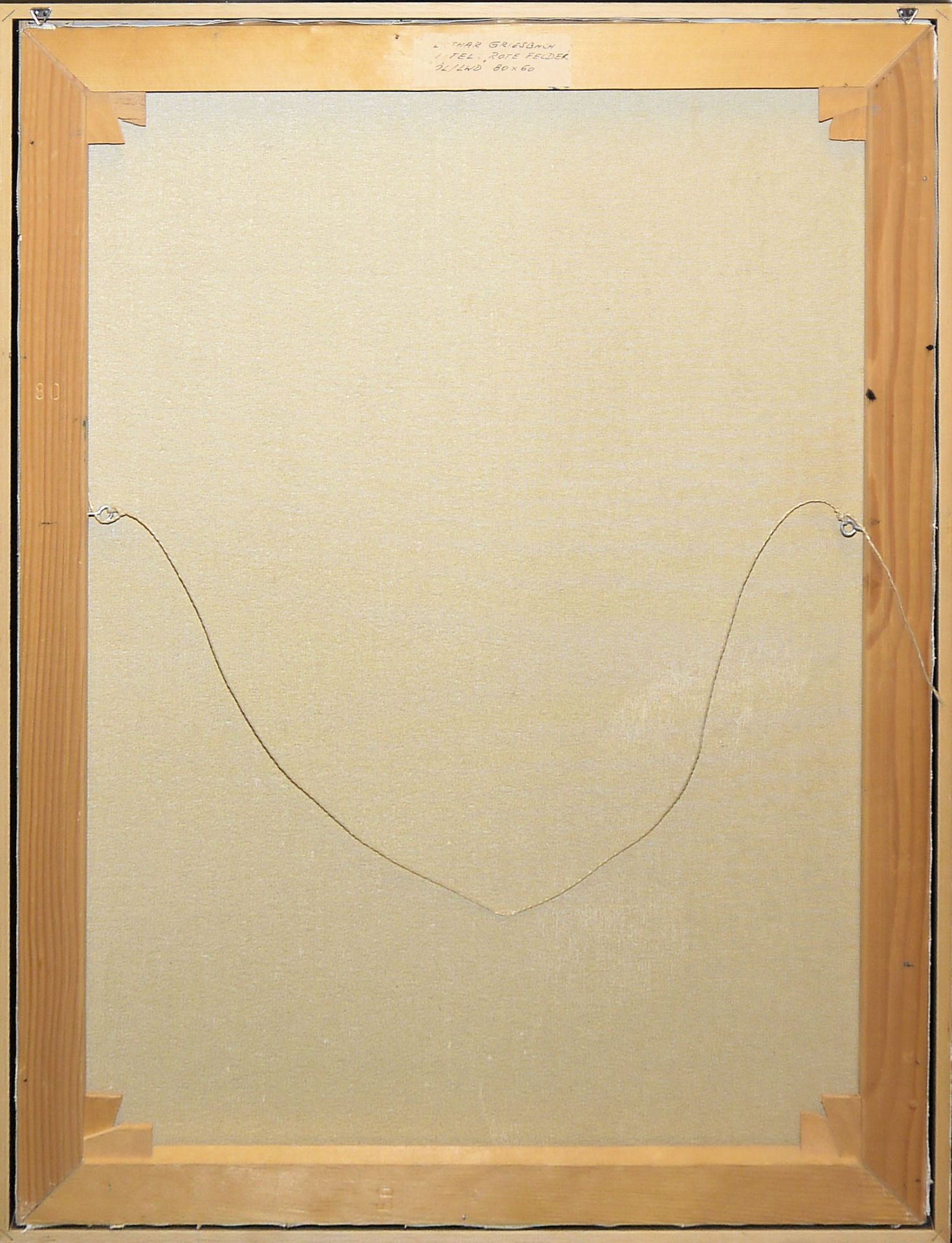 Lothar Griesbach, "Rote Felder", Ölgemälde von 1989 - Bild 3 aus 3