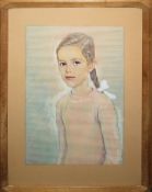 Hans Brasch, Landschaft und zwei Porträts, drei große Aquarelle von 1947, in den originalen, "anthr