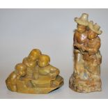 Wissbegierige Kinder, zwei chinesische Schnitzereien aus Shoushan-Stein