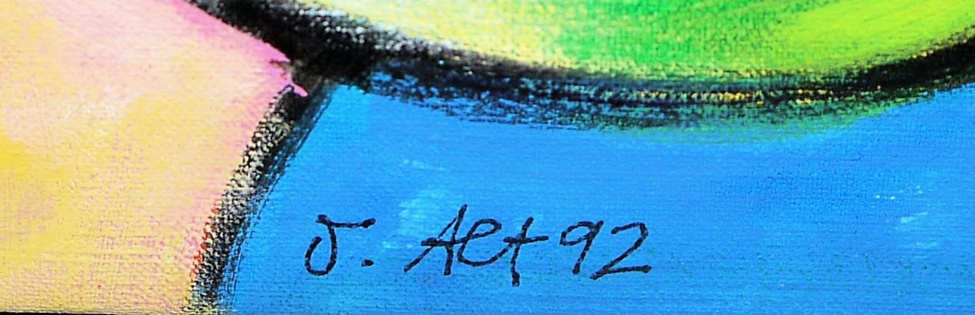 Otmar Alt, "Am Fuße der Leiter", Ölgemälde von 1992, im Galerierahmen - Bild 2 aus 3