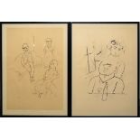 George Grosz, "Melancholie" & "Krach", 2 Photolithographien aus "Ecce homo" von 1921/23, beide glei