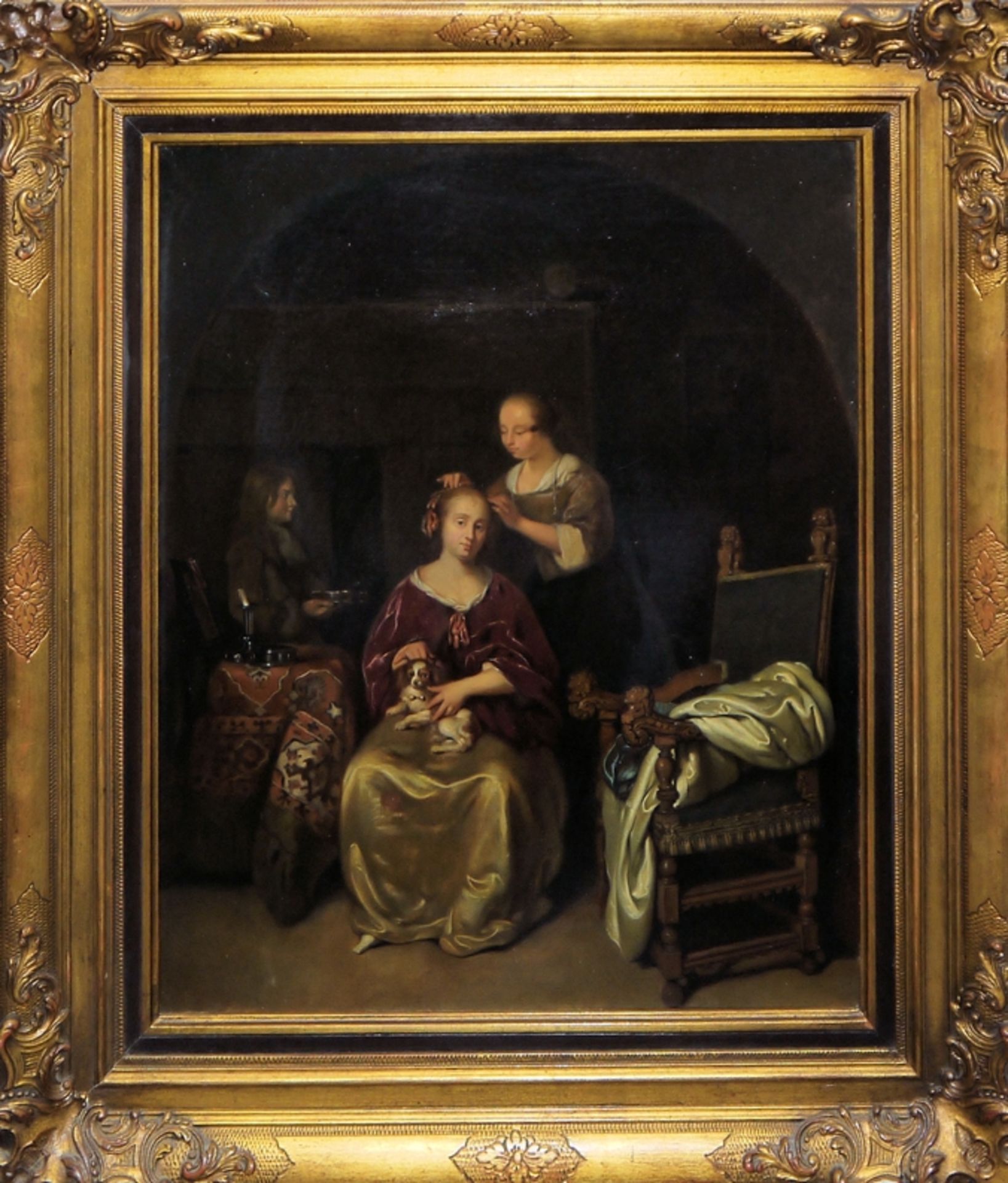 Gabriel Metsu, "Der Geflügelverkäufer", Ölgemälde von 1662 & Caspar Netscher, "Dame bei der Toilett - Bild 4 aus 6