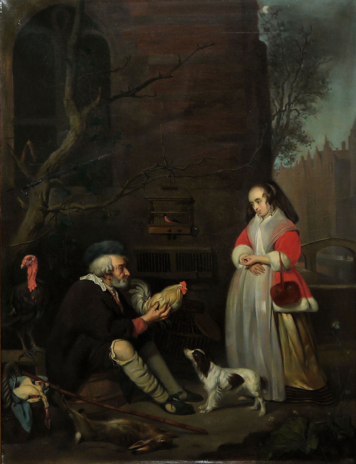 Gabriel Metsu, "Der Geflügelverkäufer", Ölgemälde von 1662 & Caspar Netscher, "Dame bei der Toilett