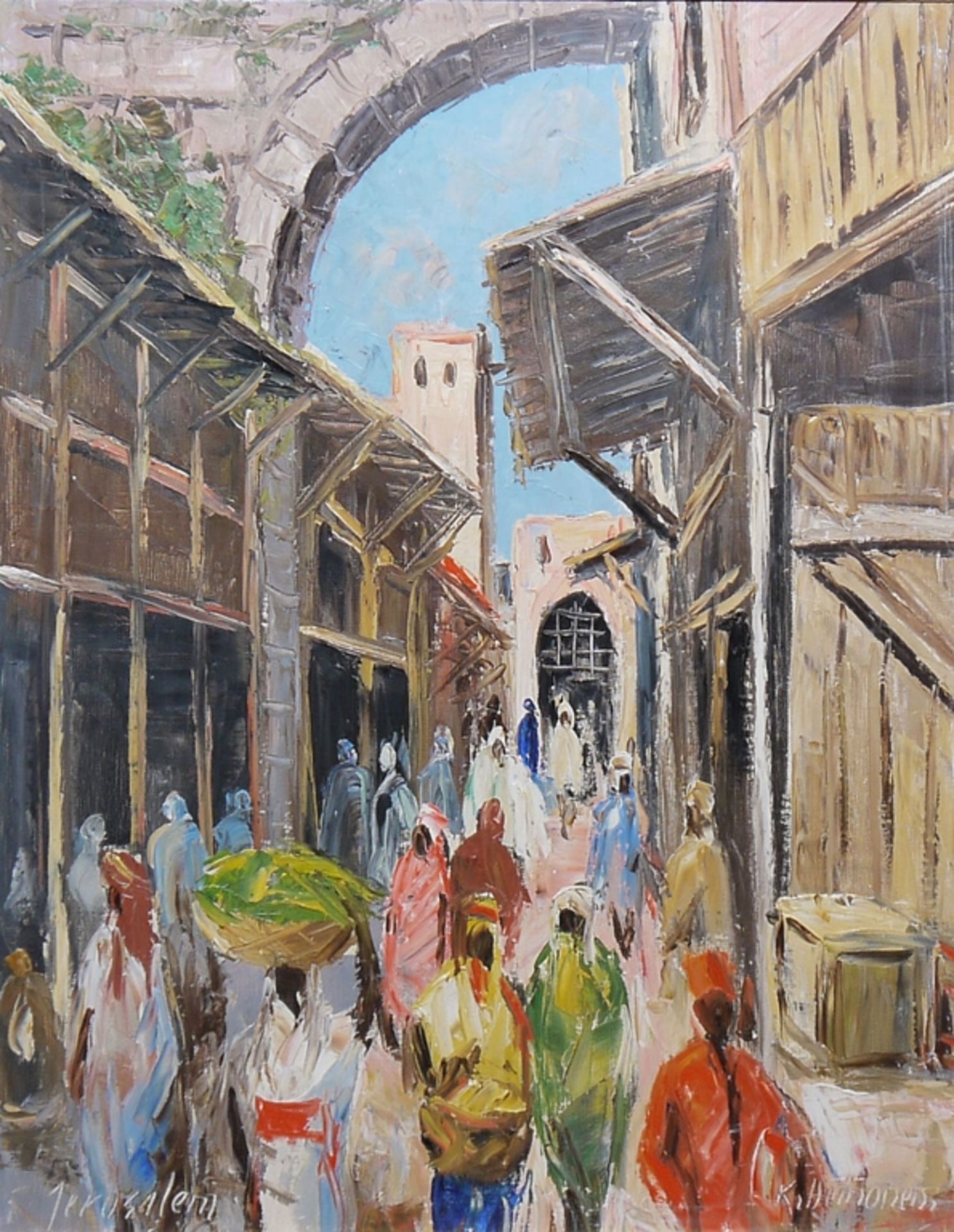 Kurt-Erik Heinonen, "Jerusalem", Ölgemälde, gerahmt