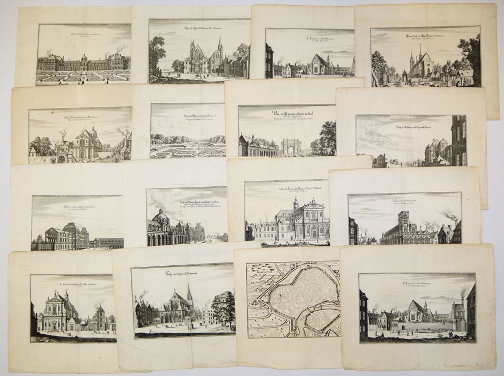 Matthäus Merian, 35 Kupferstiche aus "Topographia Galliae", um 1660 - Bild 3 aus 4