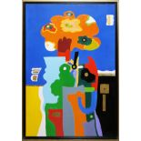 Unleserlich signierend, Hommage à Otmar Alt, großes Ölgemälde von 1995