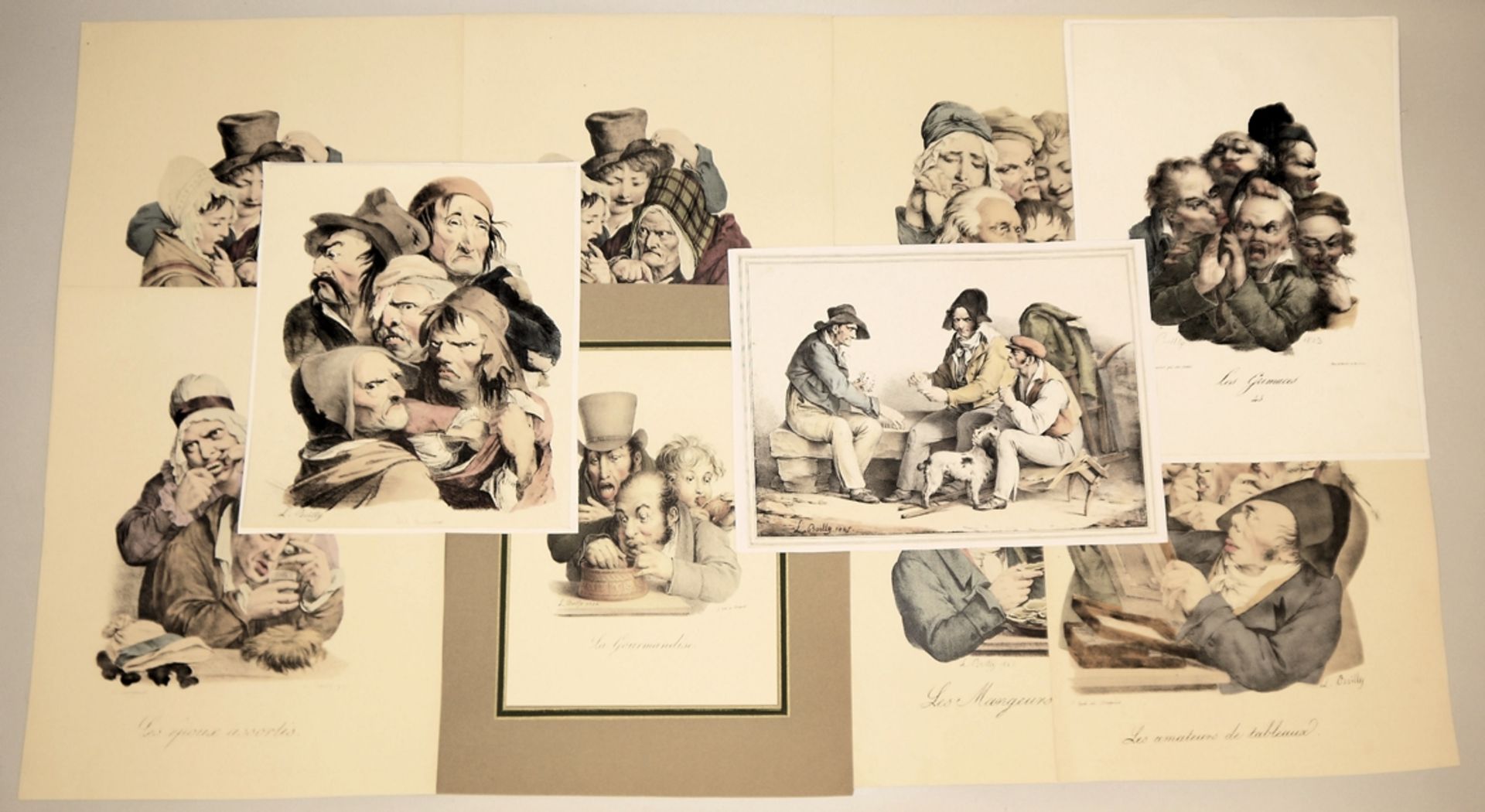 Louis-Léopold Boilly, 34 Blatt Farblithographien um 1820/25