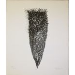 Günther Uecker, Splitter für Polen, signierte Offsetlithographie von 1982