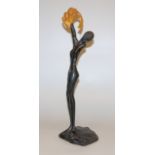 Ernst Fuchs, Daphne, Bronzeplastik von 1973, signiert und nummeriert