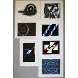 Lothar Griesbach, Konkrete Kunst, 7 signierte Farbserigraphien ab 1973