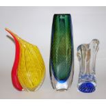 Drei Kunstglasvasen aus Schweden, Deutschland und England ab 1960er Jahre