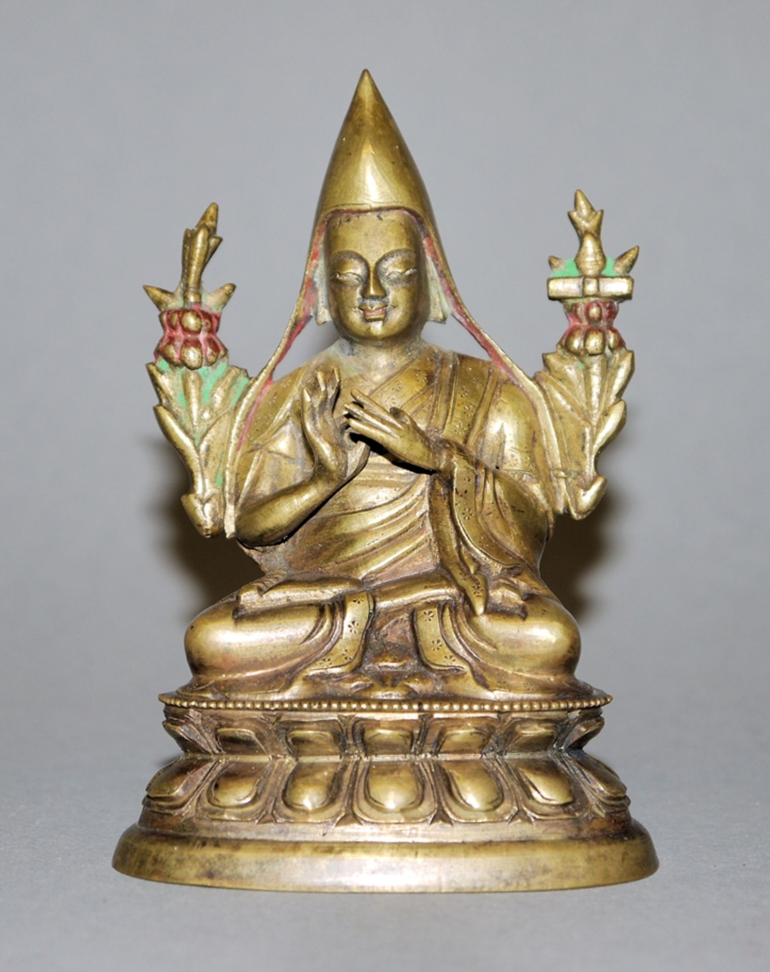 Bronze des Tsongkhapa, Tibet 18. Jh.