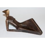 Monogrammist TR?, Bronzeplastik Liegende