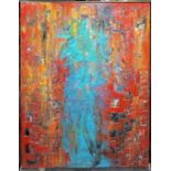 Dietmar Brixy, "Mexikanische Impression", Ölgemälde von 1994, im Stahlrahmen, mit Zertifikat