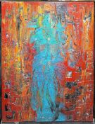 Dietmar Brixy, "Mexikanische Impression", Ölgemälde von 1994, im Stahlrahmen, mit Zertifikat