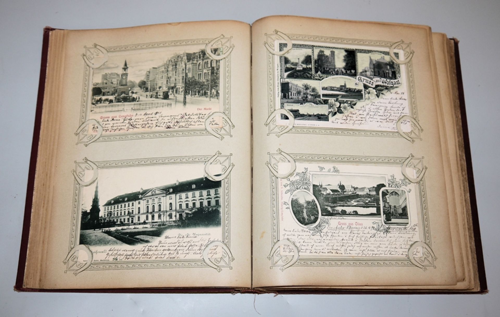 Gepflegtes Postkartenalbum um 1900 mit 200 Karten - Bild 2 aus 2