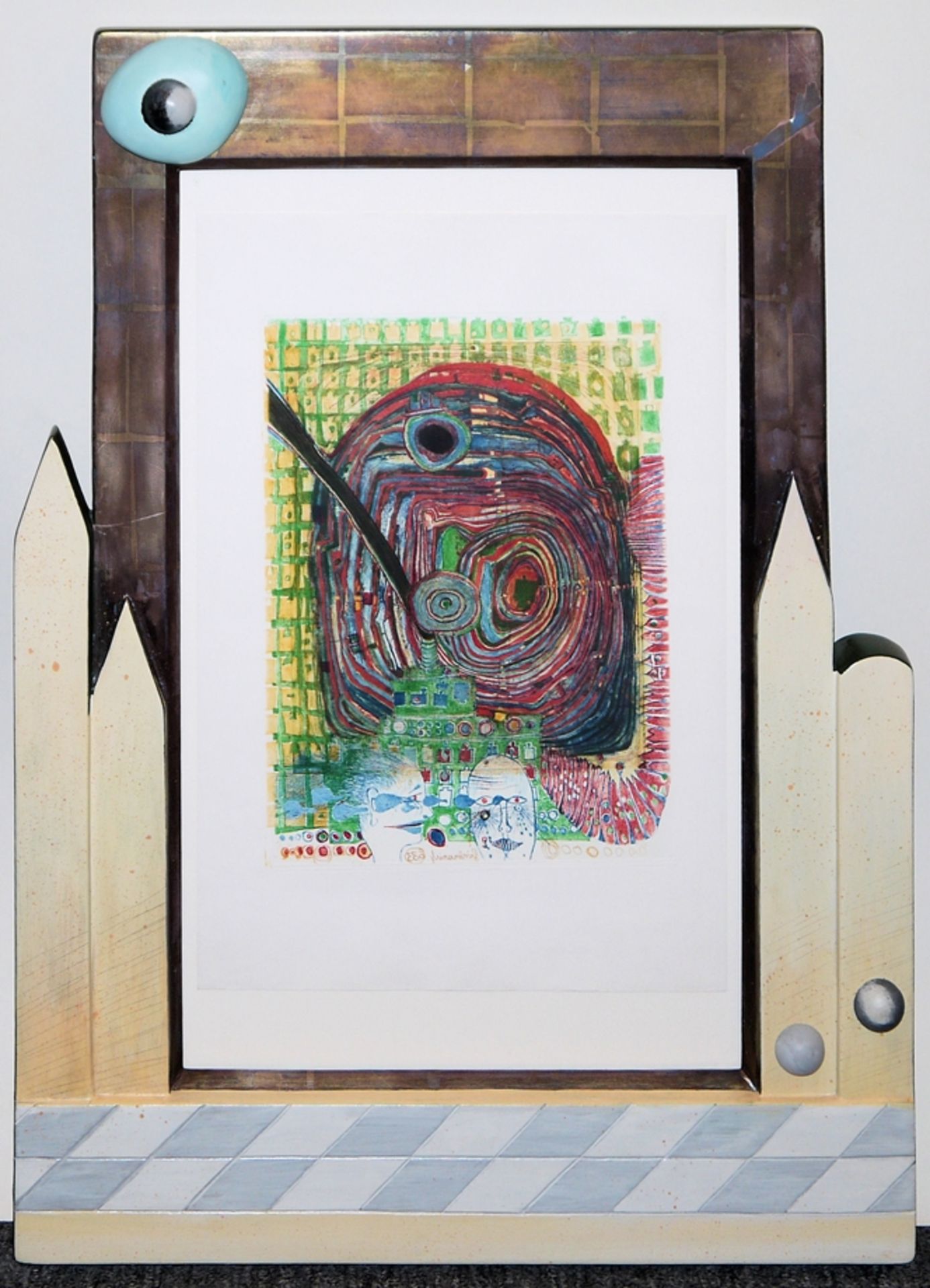 Friedensreich Hundertwasser, "Die Seereise I", Farbradierung aus dem Buch "Paroles peintes" von 196