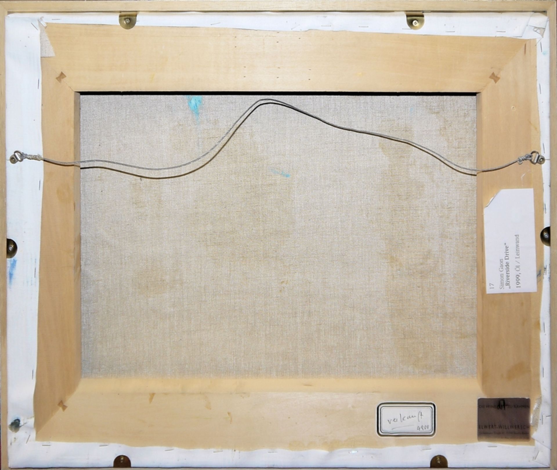 Simon Gaon, "Riverside Drive" von 1999, Ölgemälde, gerahmt - Bild 4 aus 4