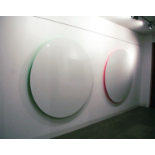 Ruby Anemic, Hidden Art Green, große Wandplastik aus Aluminium von 2008