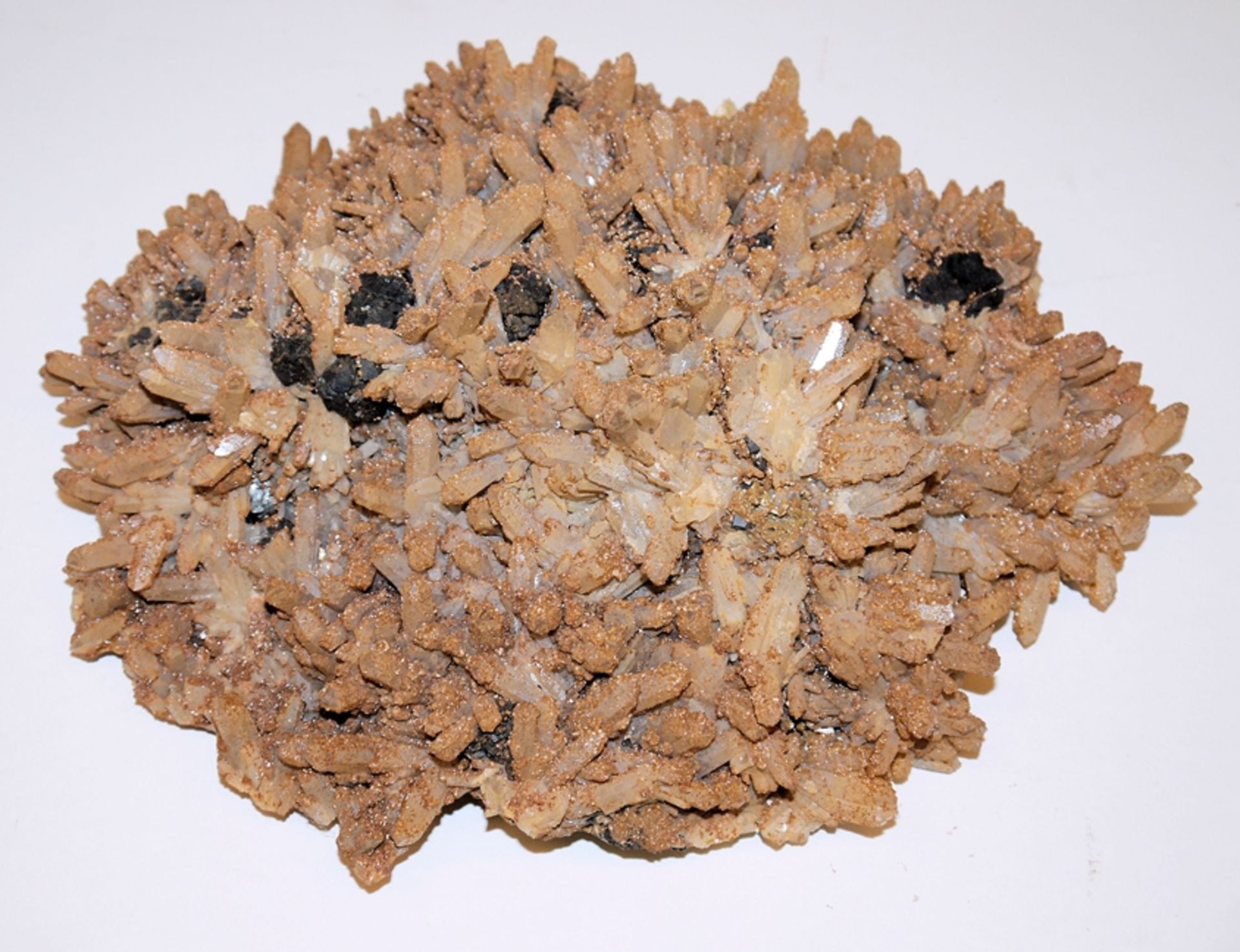 Große Mineralienstufe Quarz mit Baryt und Galenit