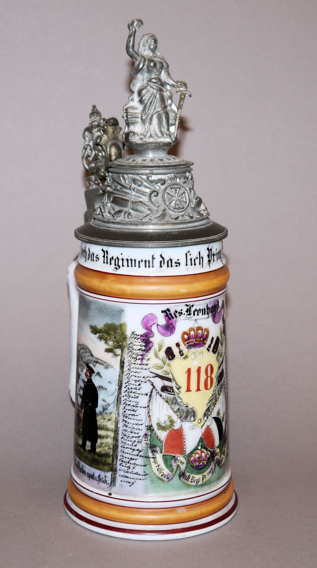 Reservistenkrug eines Infanteristen, Worms 1898
