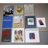 Gepflegte Sammlung von 10 Kunstbänden und Werkverzeichnissen, signiert von Schultze, Jochims und Pf