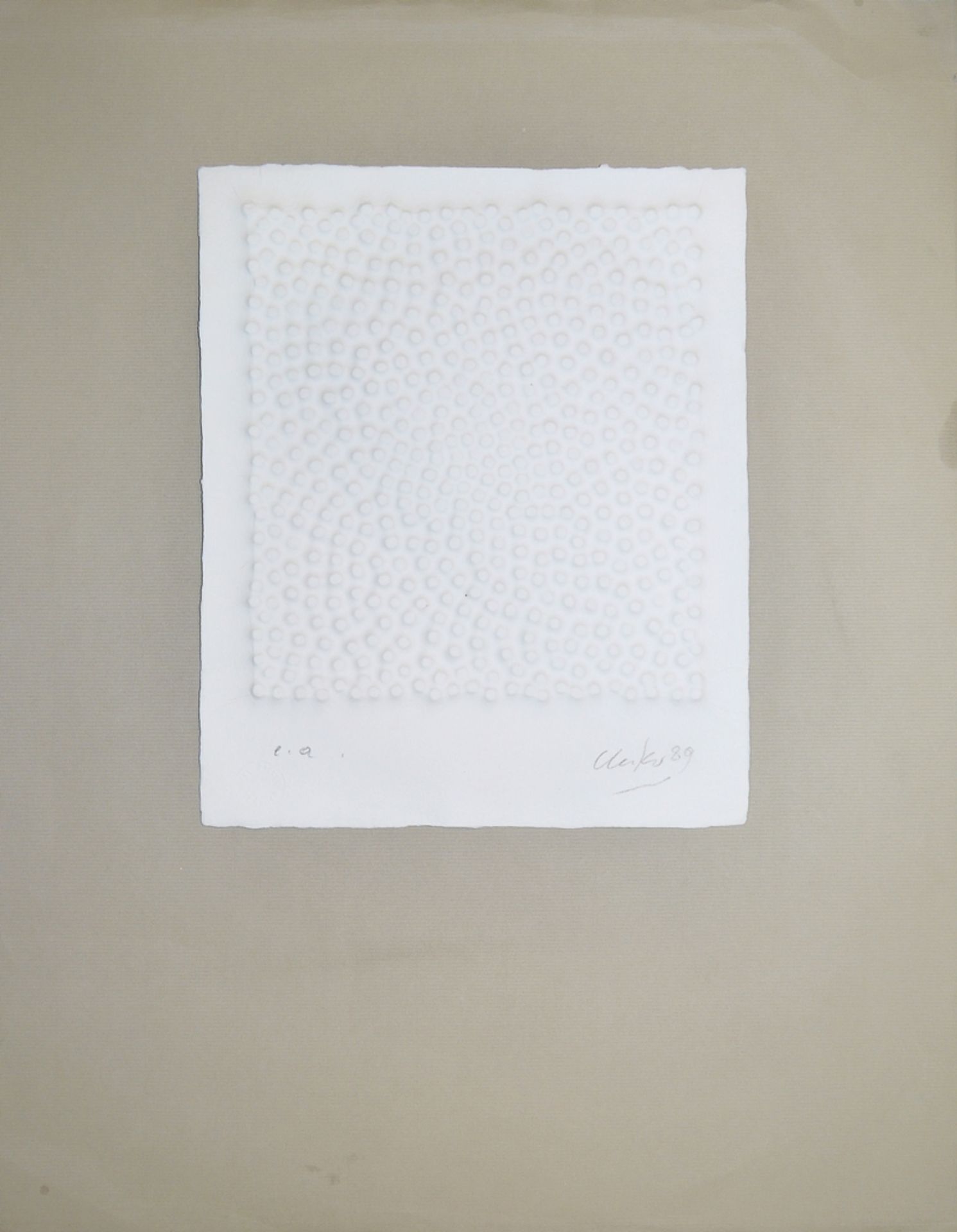 Günther Uecker, "Wind", signierter Nagel-Prägedruck von 1989 - Bild 2 aus 3