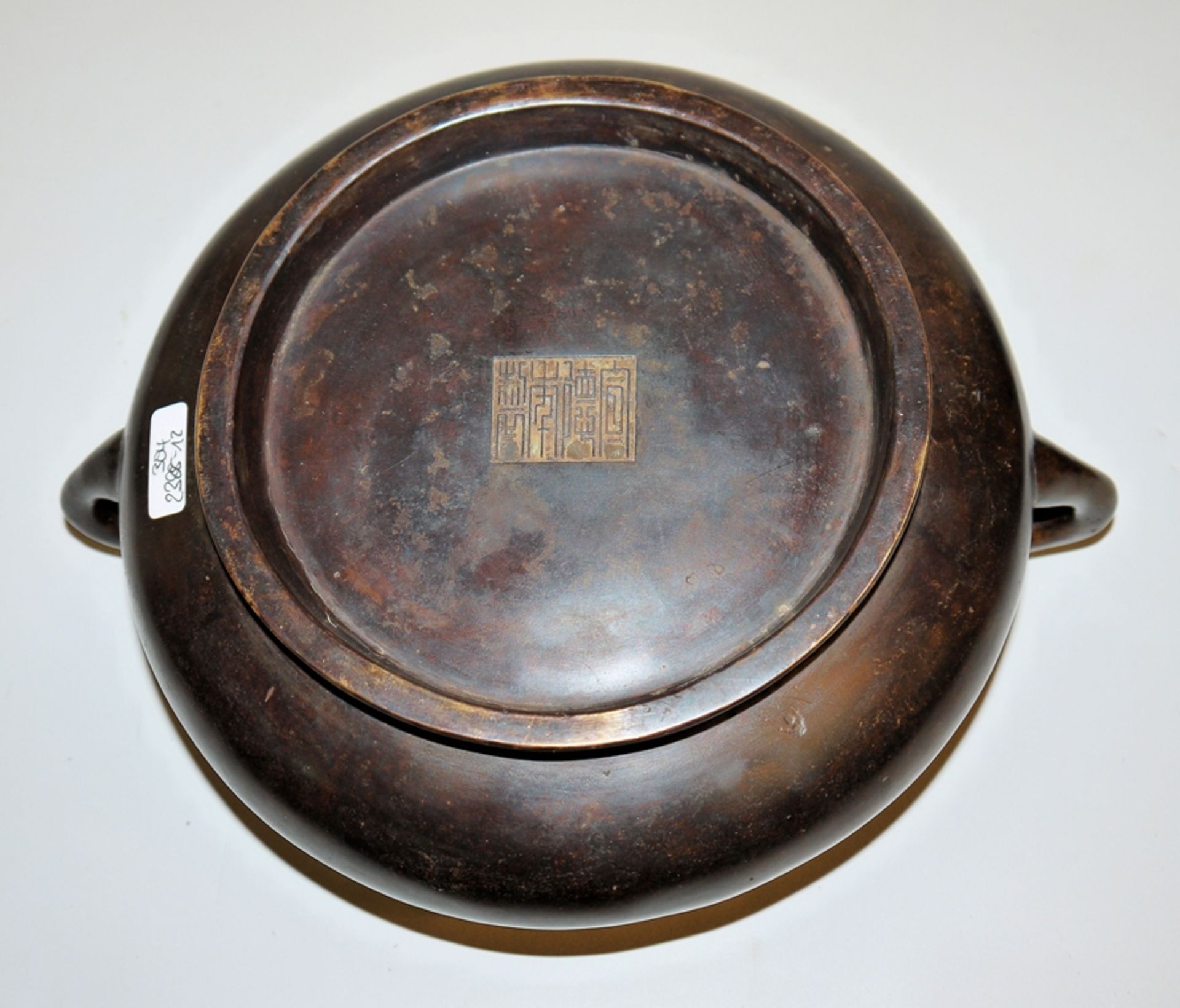 Schweres zweiteiliges Räucherwerk-Becken der Qing-Zeit, China 18./19. Jh. - Bild 3 aus 4