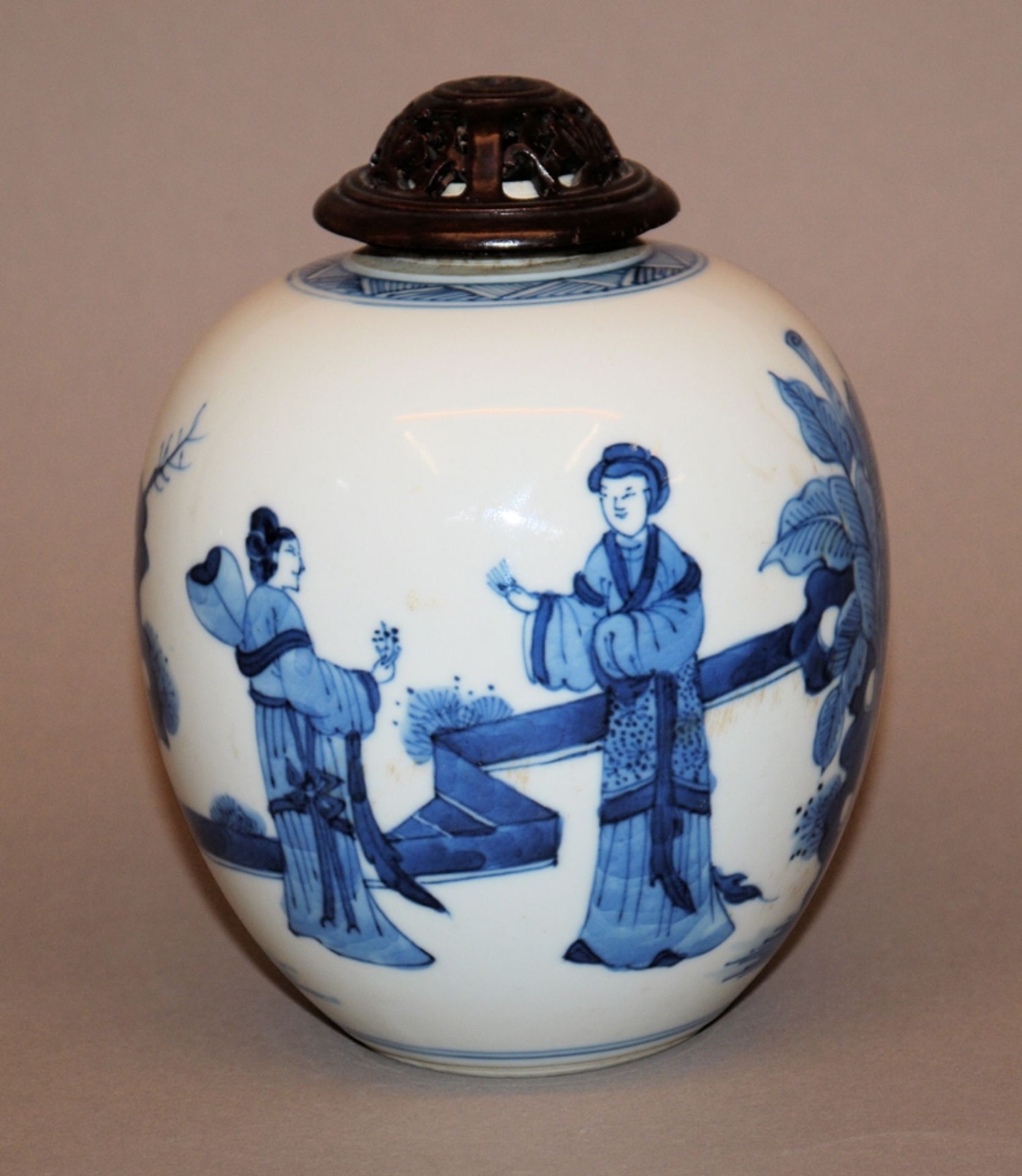 Blauweiß-Vorratsgefäß der Kangxi-Zeit, China um 1700, ehemals Slg. R.F.A. Riesco