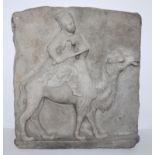 Zwei Reliefplatten aus Marmor im Stil der chinesischen Qi- oder Tang-Dynastie, nicht aus der Period