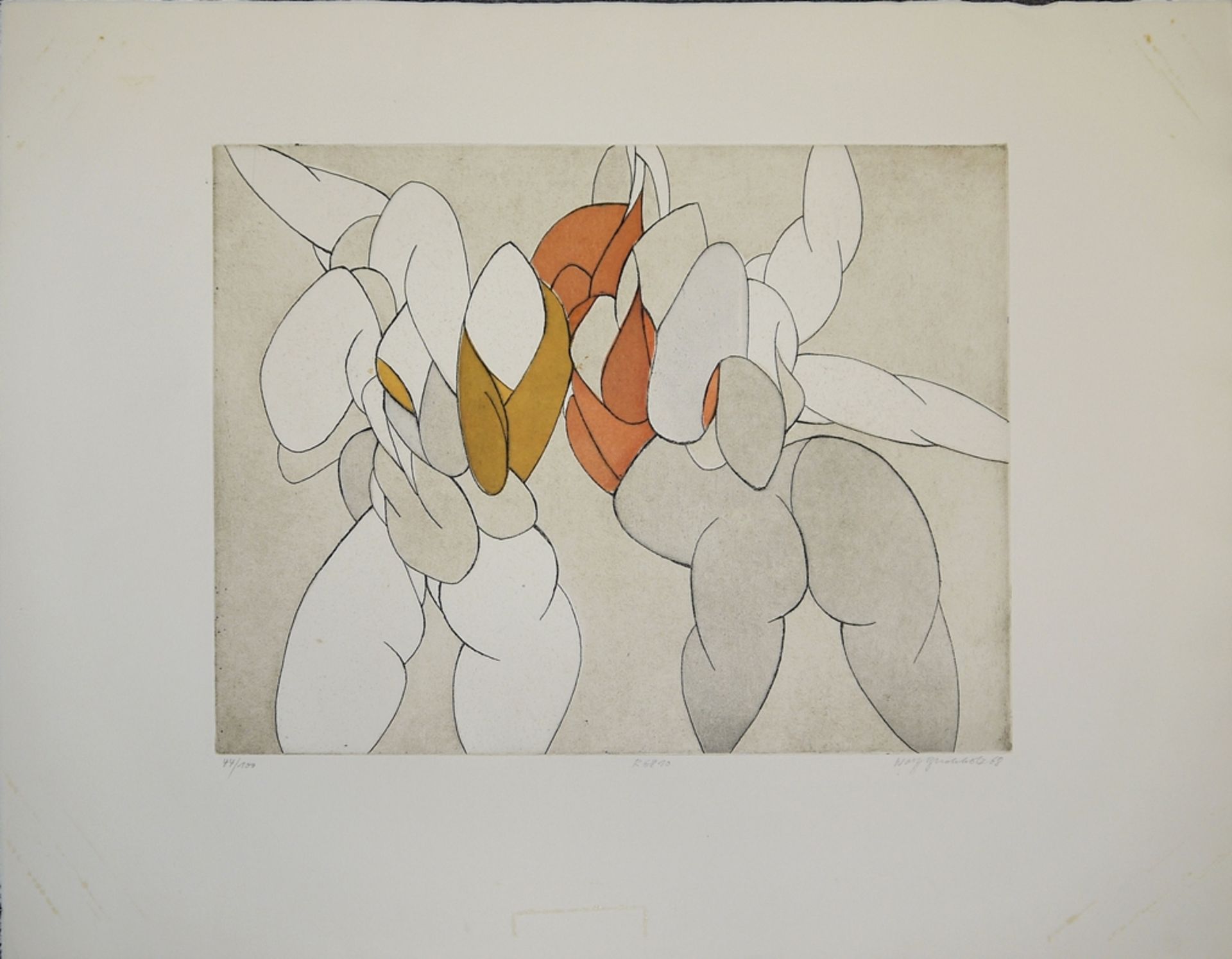 Wolff Buchholz, 3 Blatt sign. Graphik & 1 Zeichnung der 1960/70er Jahre, Sammlungsnachlass, einmal  - Bild 4 aus 6