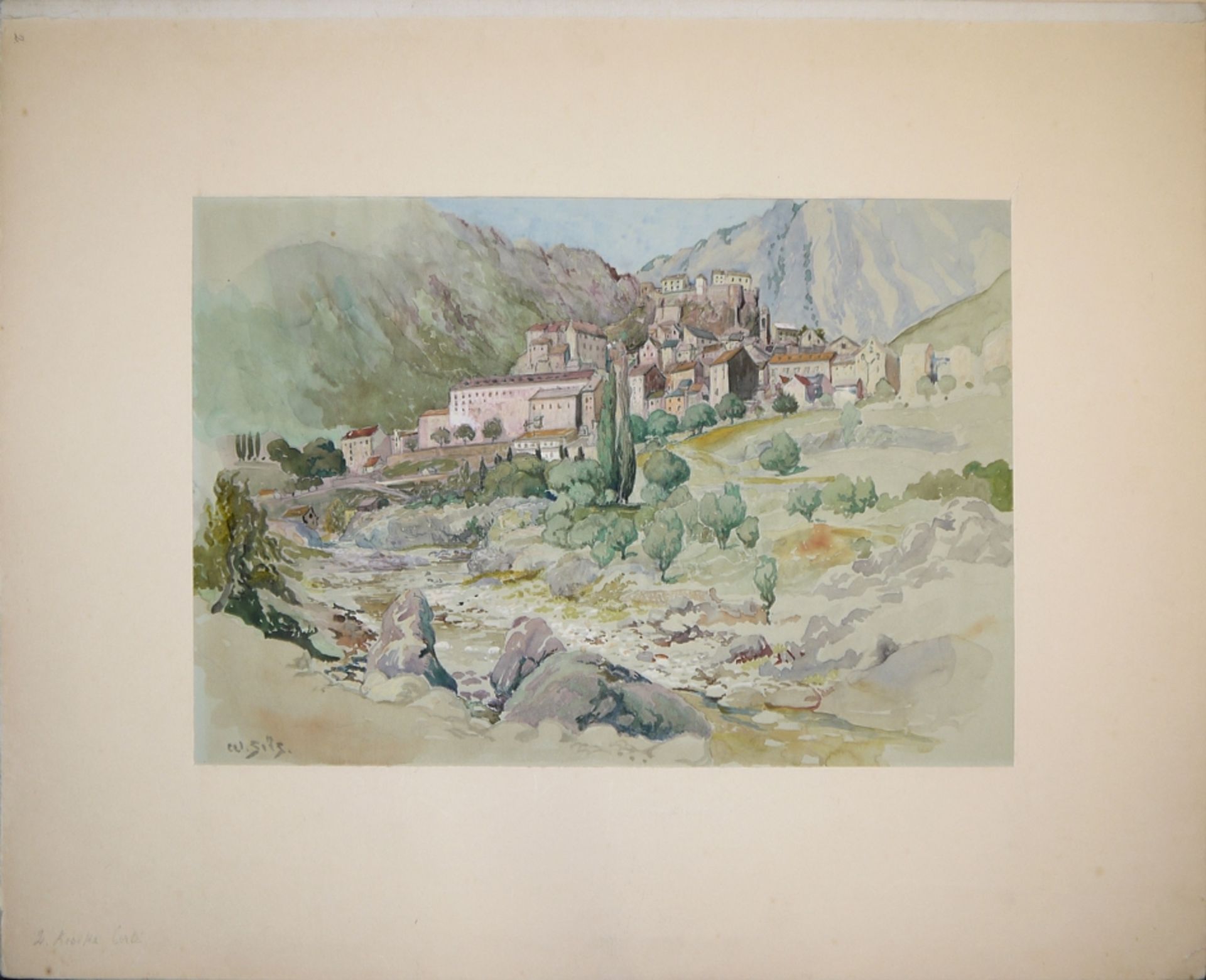 Wilhelm Süs, 3 größere, sign. Aquarelle um 1910 - Bild 3 aus 3