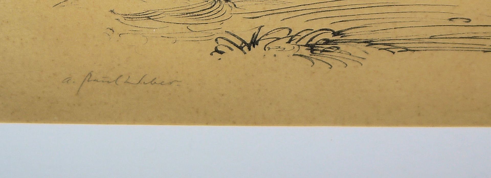 Andreas Paul Weber, "Der Gang zur Quelle", signierte Lithographie von 1952, gerahmt - Bild 3 aus 3