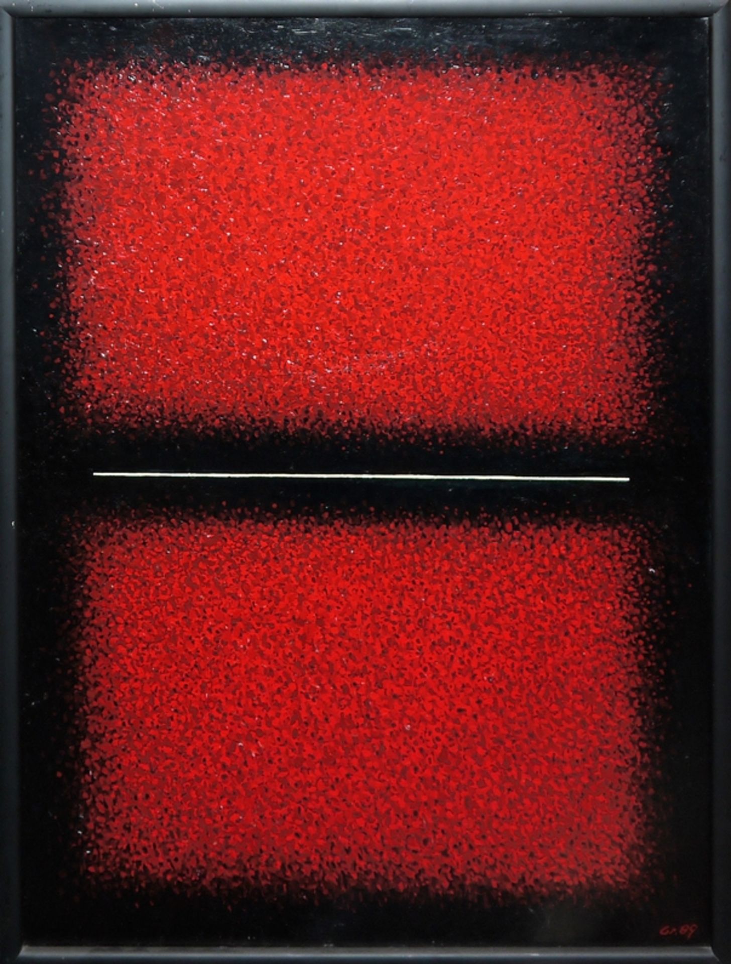 Lothar Griesbach, "Rote Felder", Ölgemälde von 1989