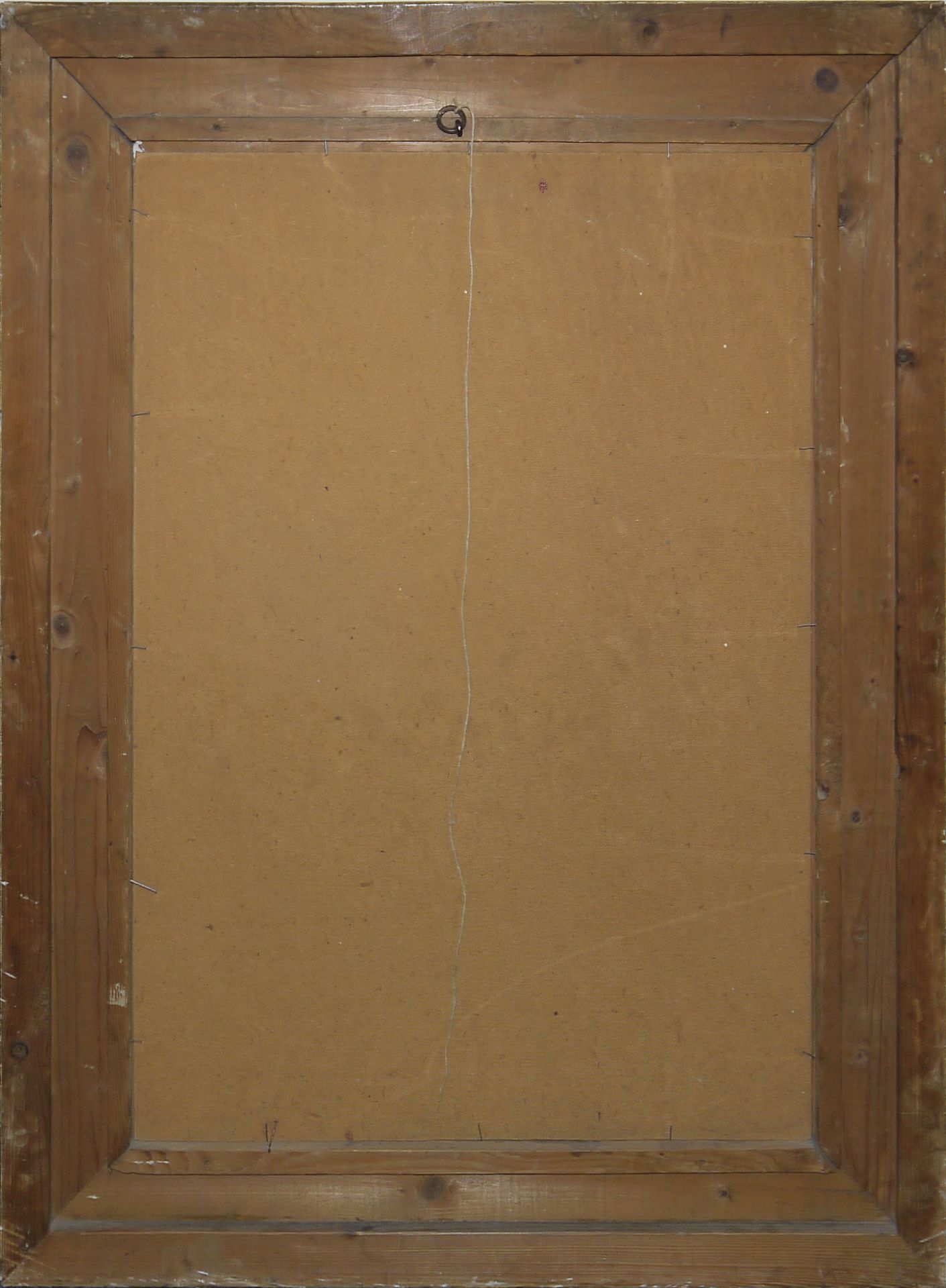 Hildegard Lehnert, Der Wilderer, großes Ölgemälde um 1900 im originalen Goldstuckrahmen - Bild 4 aus 4